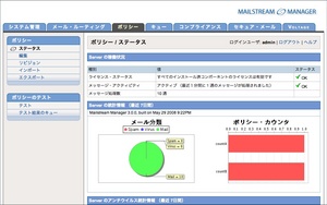 メールセキュリティ管理ソフト「Mailstream Manager」