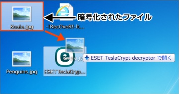 ドラッグ＆ドロップで復号できる（画像：キヤノンITS）